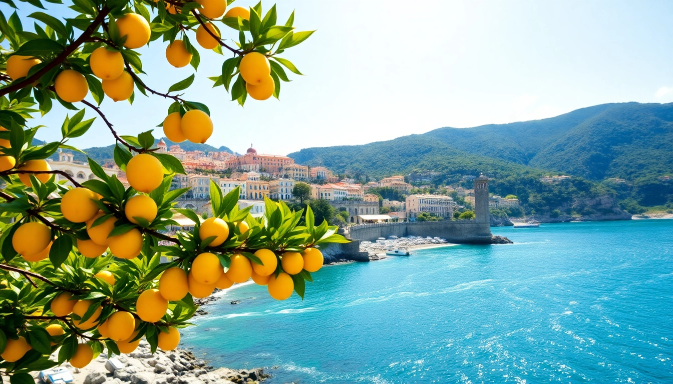 Erleben Sie die malerische Schönheit von Sorrento Italien mit atemberaubenden Klippen und leuchtenden Zitrusbäumen.