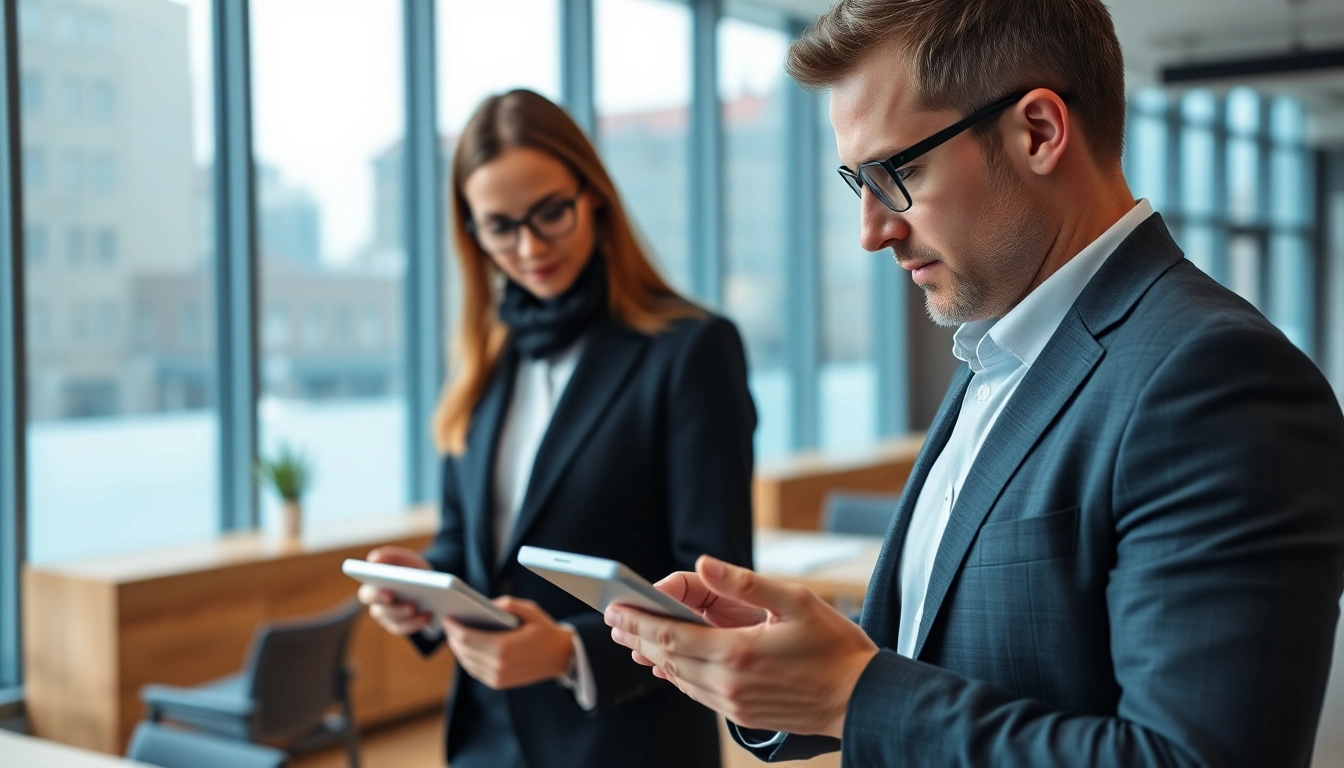 Professioneller Headhunter Schweiz bei der Arbeit mit Klienten in modernem Büro.