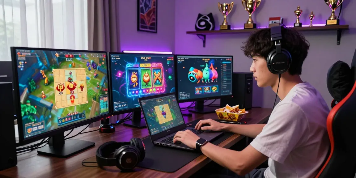 Immersive gaming experience at https://gemwin.pics/ with vibrant game displays, player focused on diverse options.