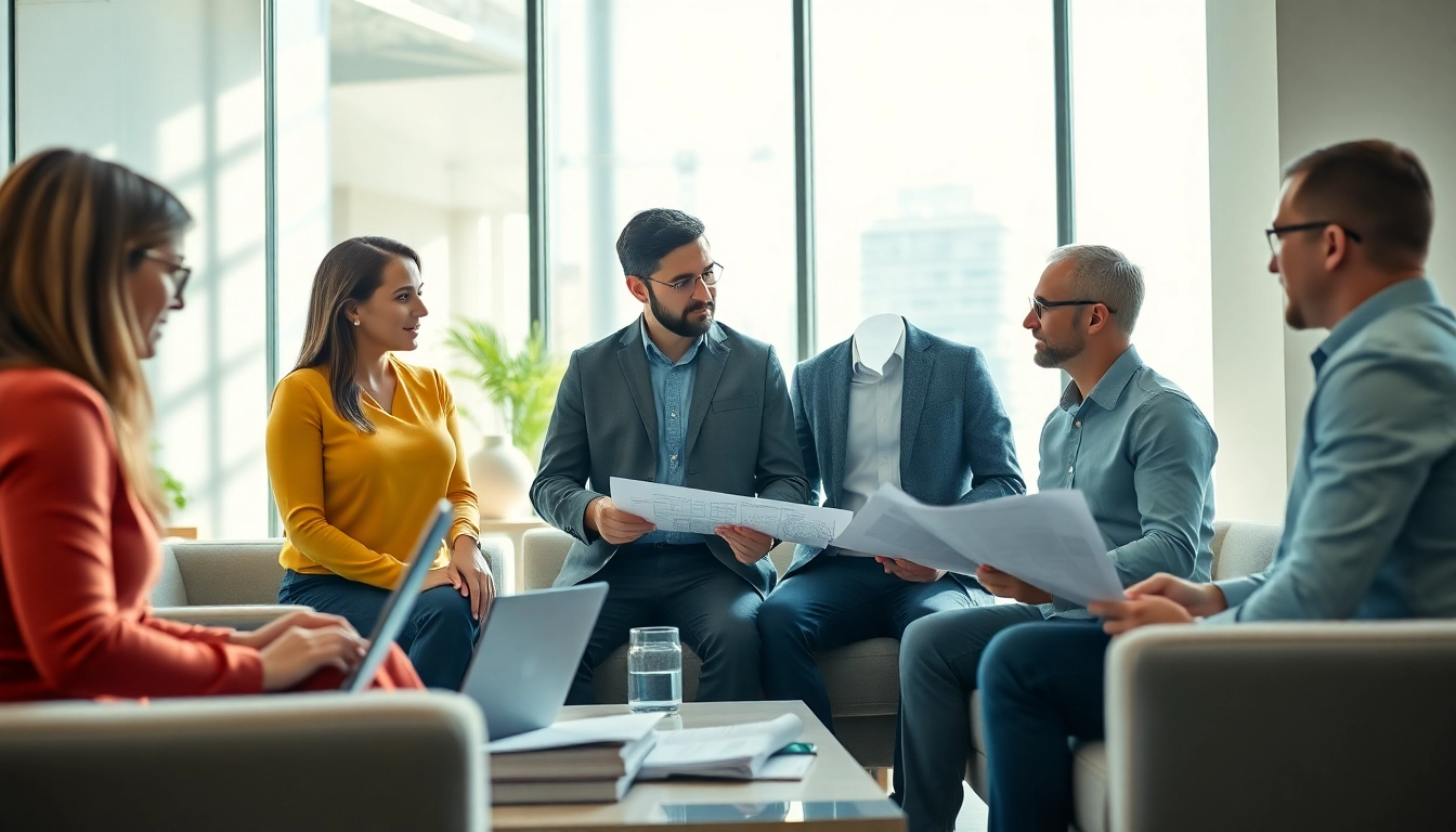 Headhunter Ingenieure in einem professionellen Bürosetting, das Teamarbeit und Expertisen zeigt.
