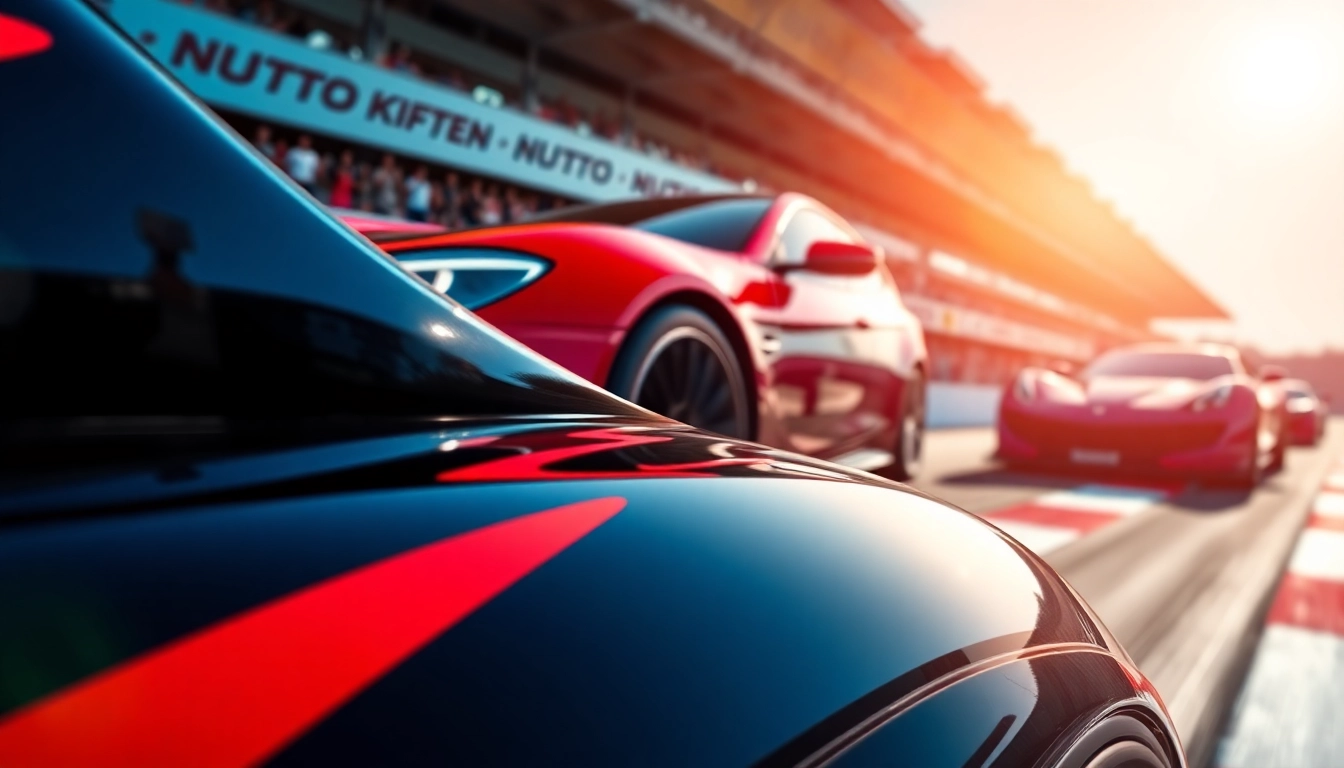 Auto Kufen improving vehicle stability during a race, captured from a dynamic angle.