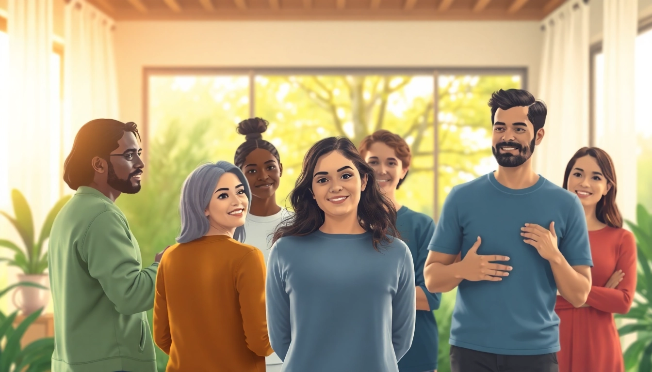 Promoting mental health awareness through a diverse group engaging in open discussions.