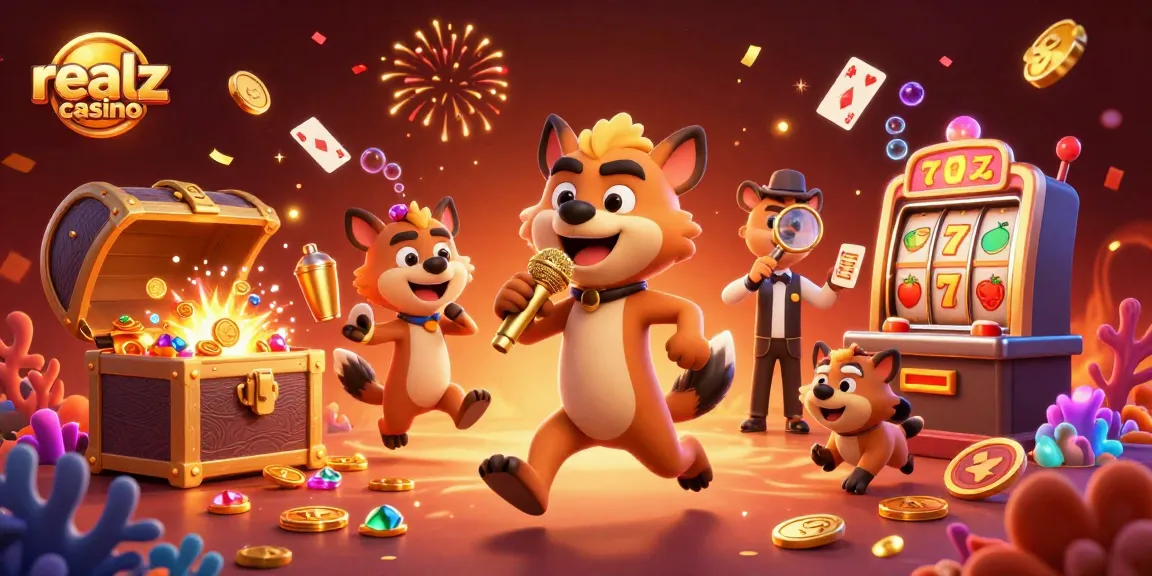 Join the fun at realz casino with lively hyenas adding a comedic twist to gaming.